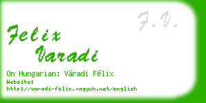 felix varadi business card