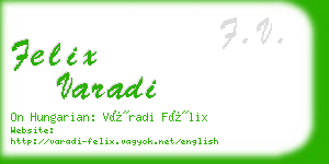 felix varadi business card